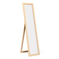 STANDSPIEGEL mit Holzrahmen Holz - Naturfarben, Glas (50/155/37cm) - COSTWAY