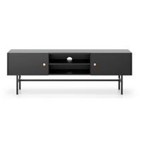 TV-LOWBOARD Divenos Schwarz 155 cm - Goldfarben/Schwarz, Holzwerkstoff/Metall (155/52/35cm) - Selsey