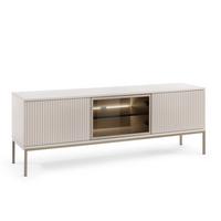 LOWBOARD SENTIERO 154x39x56 cm mit LED 3 Türen Kaschmir - Kaschmir, Holzwerkstoff (154/56/39cm) - MASSENO