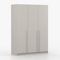 DREHTÜRENSCHRANK ROSA 3D 150/210/55, 3-türig, Kaschmir - Kaschmir, Holzwerkstoff (150/210/55cm) - imoebel24