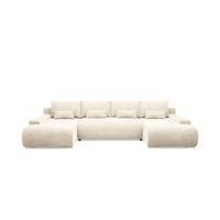 PANORAMASOFA Ivana 4 Sitzplätze Weiß - Weiß, Holz (350/85/172cm) - Petits-meubles
