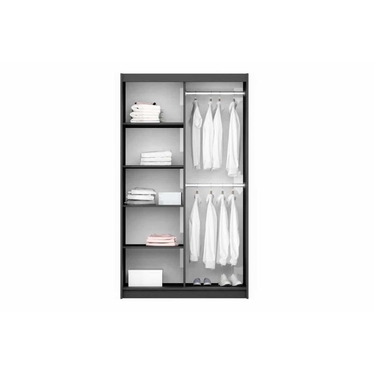 SCHWEBETÜRENSCHRANK Visto mit 2 Türen und Spiegel, 120 cm, Sandbeige - Sandfarben, Holzwerkstoff (120/215/65cm) - Beautysofa