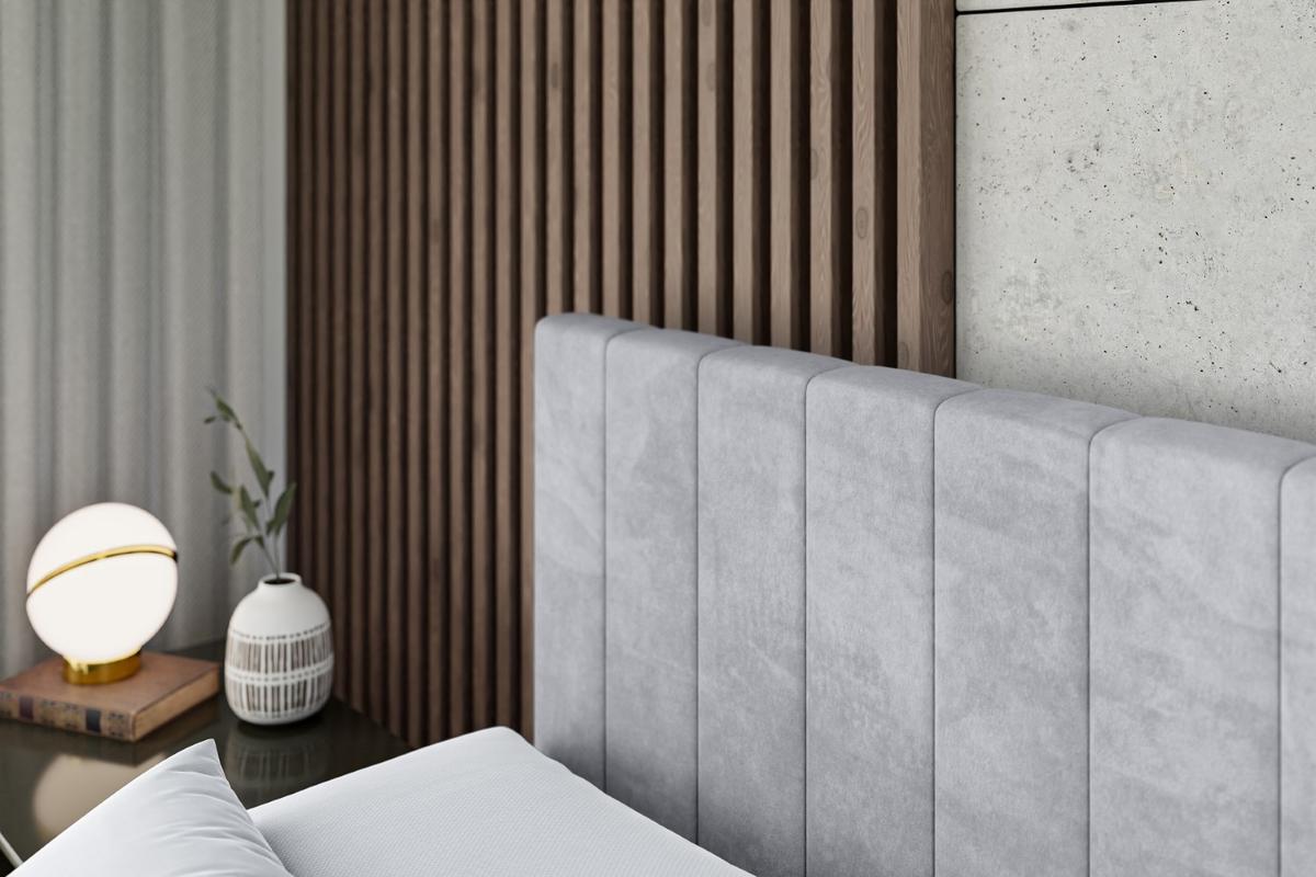 BOXSPRINGBETT EDITA-Z KING - 140x200 - H3/H4 - Hellgrau - Hellgrau, Holzwerkstoff (140/200cm) - ALTDECOR