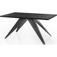 ESSTISCH Vance rechteckig ausziehbar, Marmor Schwarz 140-240/80/76 cm - Anthrazit/Schwarz, Holzwerkstoff/Metall (80/240/76cm) - WFL GROUP