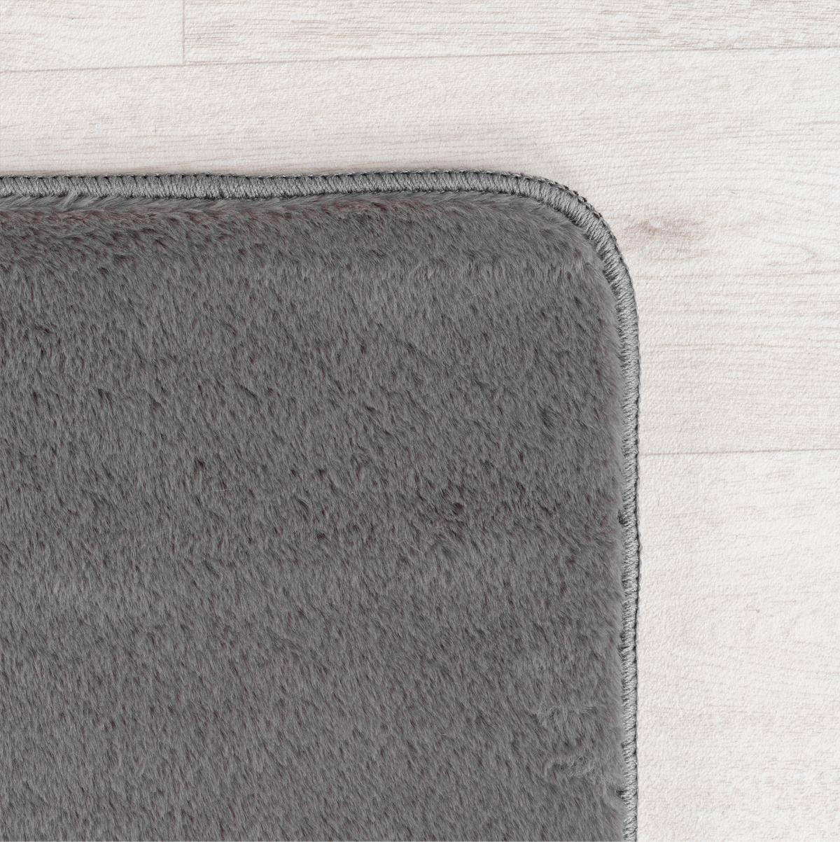 KURZFLORTEPPICH Waschbar ISAR, einfarbig, Grau, Ø 120 cm - Grau, Textil (120/120cm) - KADIMA DESIGN
