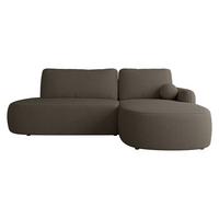 ECKSOFA Loridu O Premium, Seite: Rechts - Wengefarben/Schwarz, Holz/Kunststoff (174/274cm) - MIRJAN24