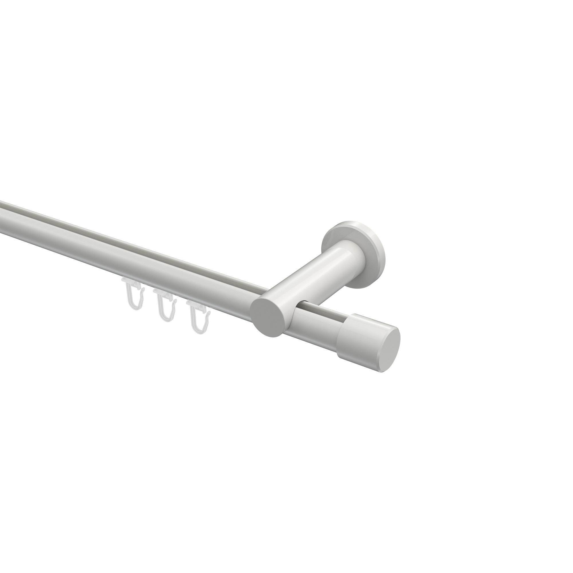 GARDINENSTANGE INNENLAUF Platon Santo 180 cm, 1-läufig, 20 mm Ø Weiß - Weiß, Metall (180cm) - INTERDECO