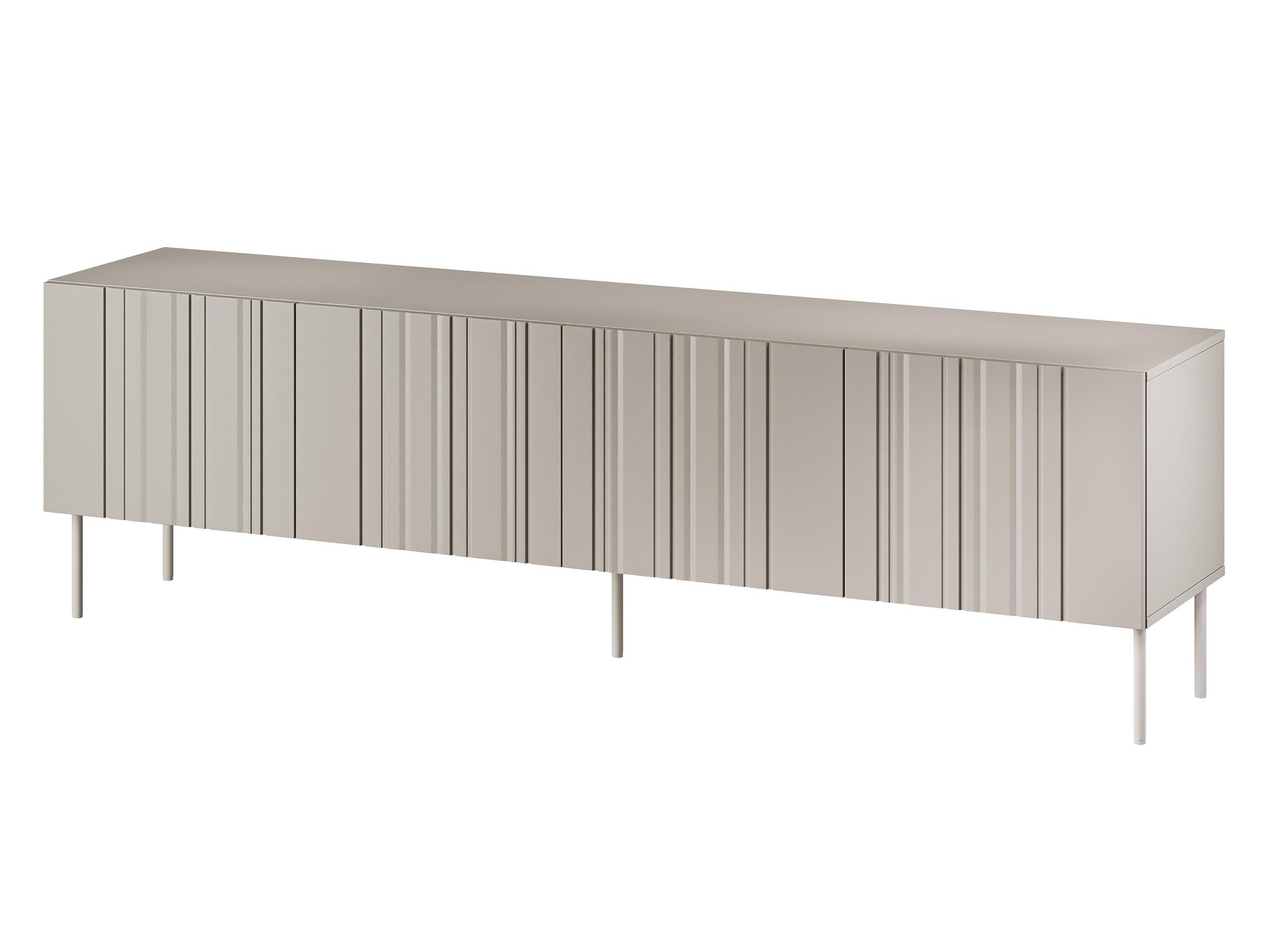 TV-LOWBOARD Isla 200 4D - Beige, Holzwerkstoff/Metall (201/60/40cm) - MIRJAN24