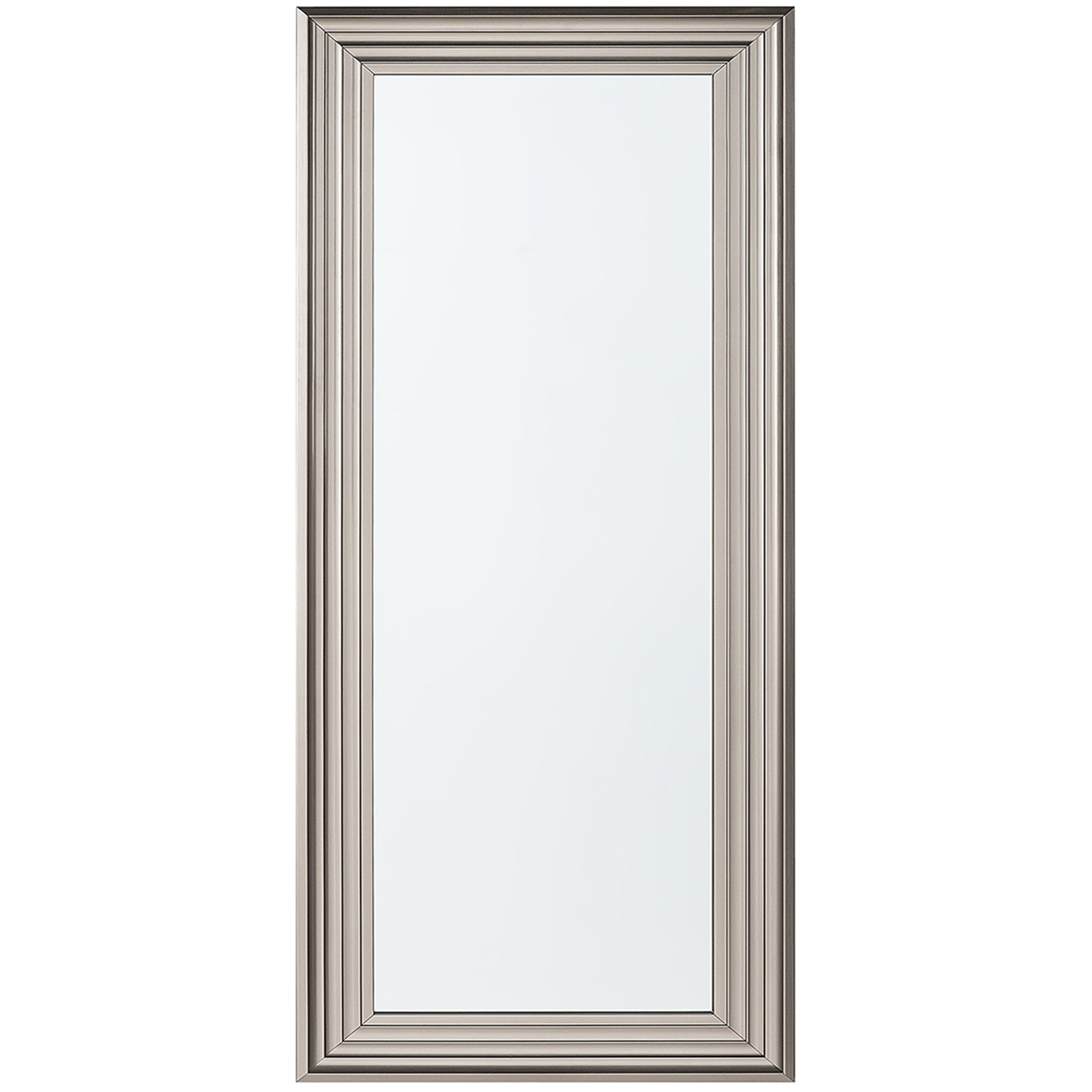 WANDSPIEGEL silber rechteckig 50/130 cm Chatain - Silberfarben, Kunststoff (50/130/3cm) - Beliani