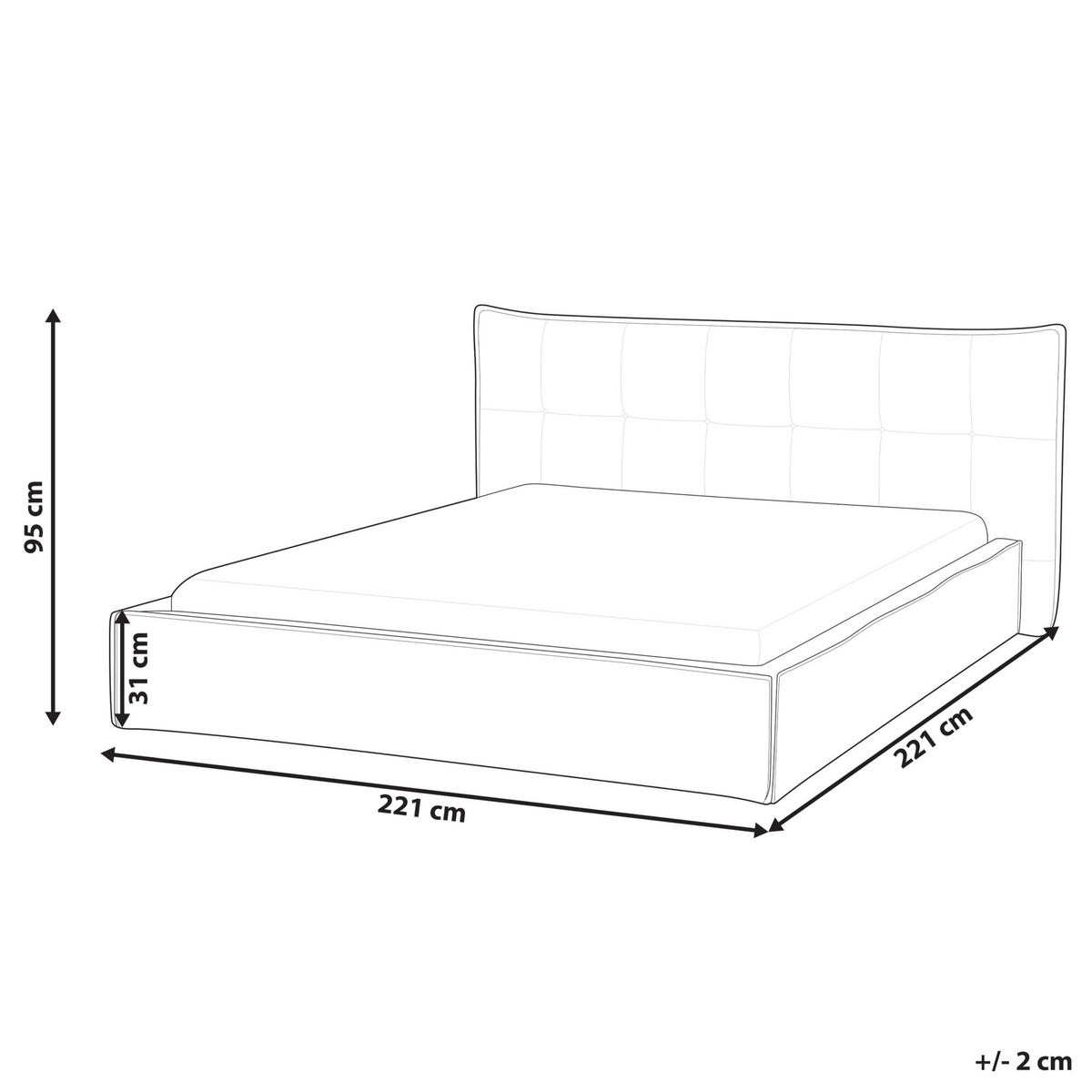 WASSERBETT 180x200 cm Beige Lestre - Taupe, Textil (180/200cm) - Beliani