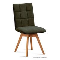 ESSZIMMERSTUHL drehbar (8er-Set) Doria 47x91x60 Eiche geölt/Khaki - Dunkelgrün/Eichefarben, Kunststoff (60/91/47cm) - 58aufmkessel
