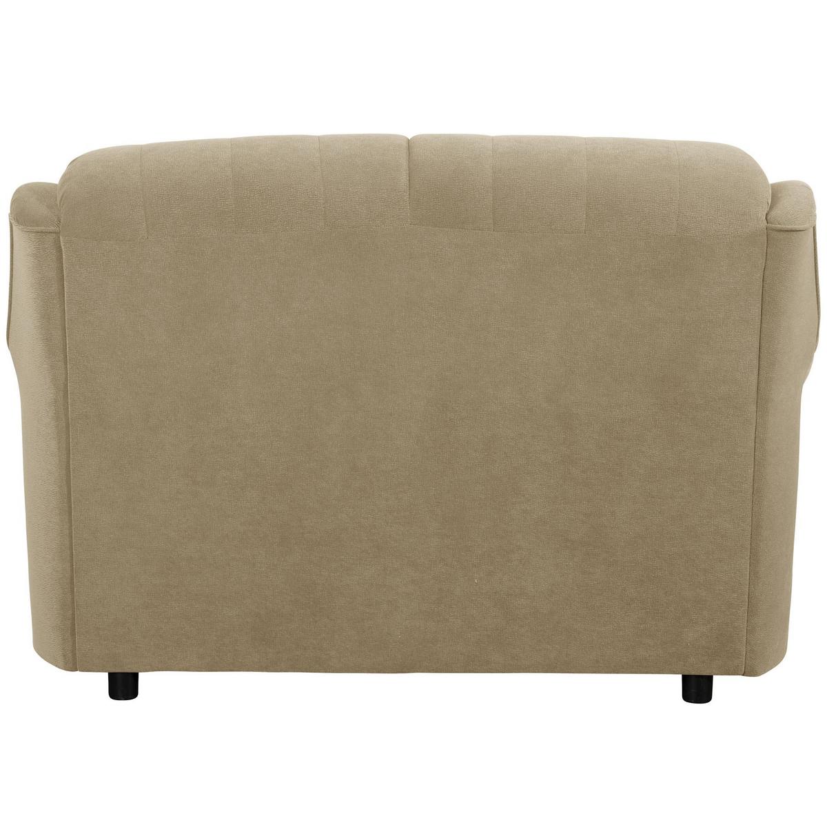 SOFA 2-Sitzer Kaylyn Flockstoff sand - Sandfarben, Kunststoff (133/89/83cm) - 58aufmkessel