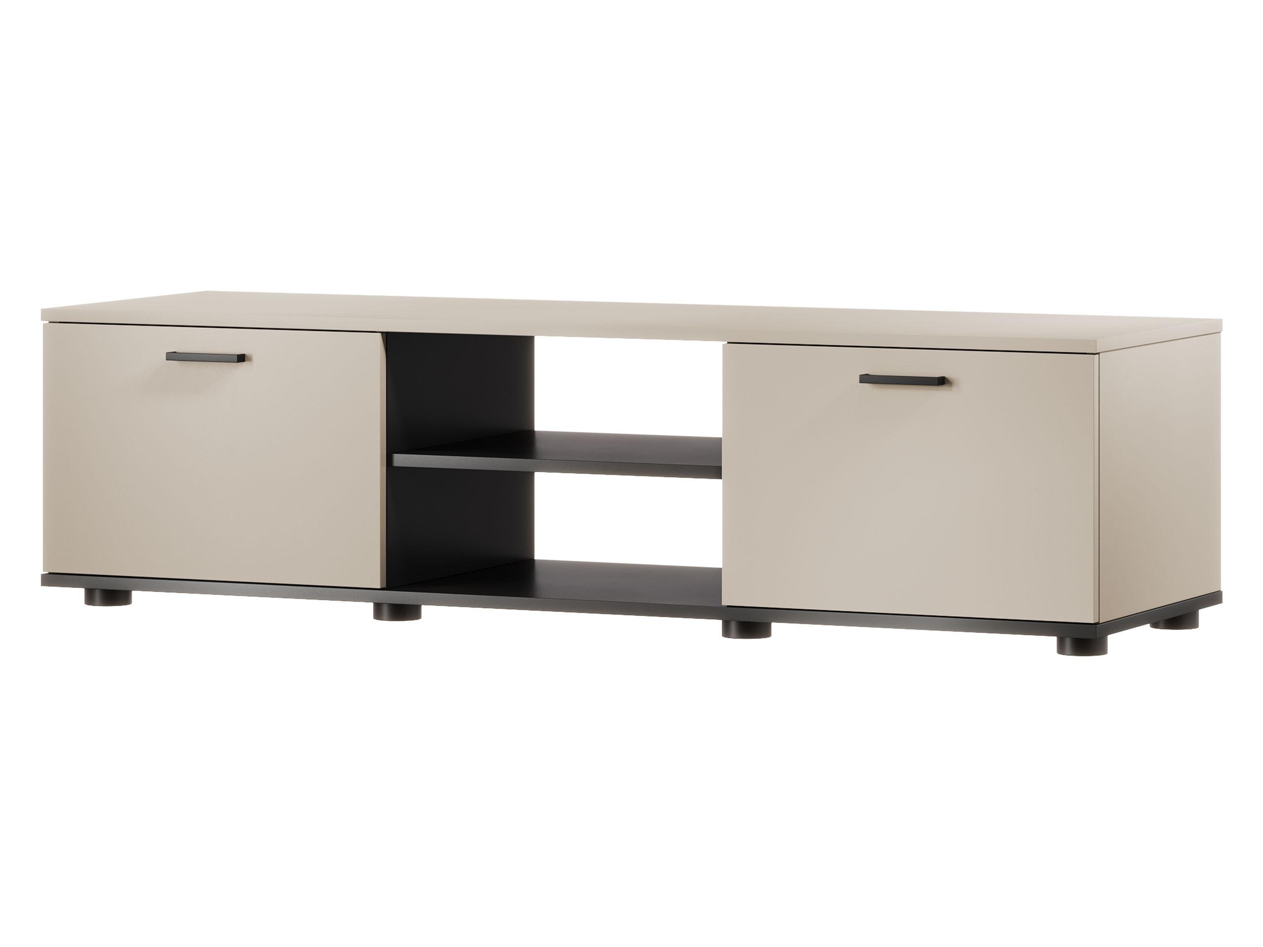 TV-LOWBOARD 140 Soho S04 - Kaschmir/Schwarz, Holzwerkstoff/Kunststoff (140/37/43cm) - MIRJAN24