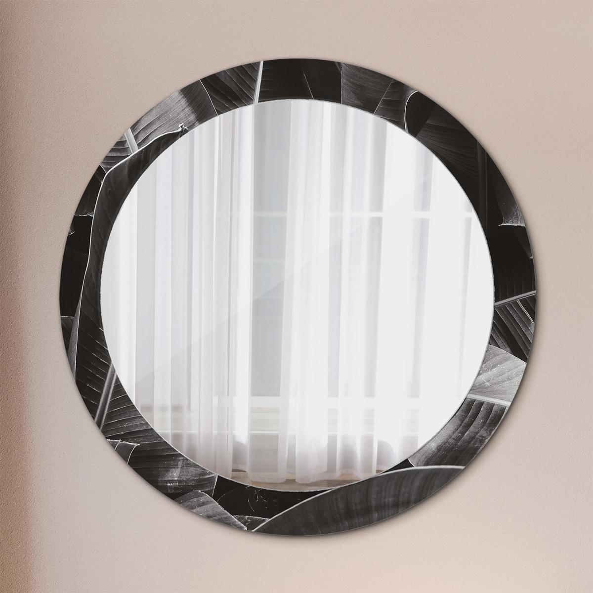 SPIEGEL Rund Ø 80 cm mit Aufdruck - Grau, Glas (80/80/0.4cm) - Wallfluent