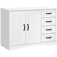 BEISTELLSCHRANK, Spanplatte, Weiß, 105 x 40 x 76 cm - Weiß, Holzwerkstoff (40/76/105cm) - HOMCOM