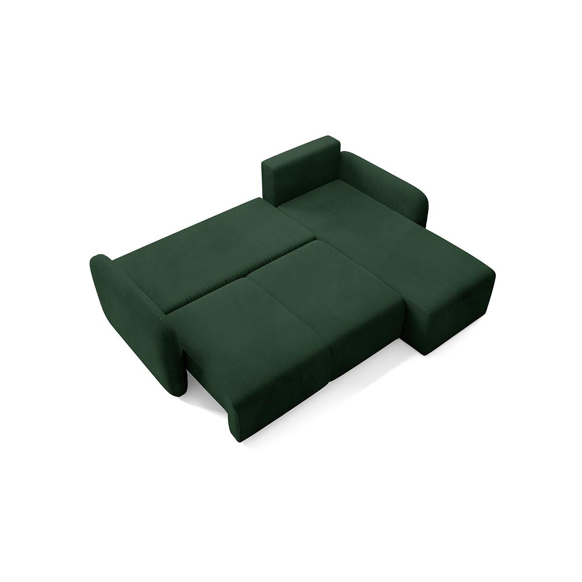 ECKSOFA Dora 3 Sitzplätze Tannengrün - Grün, Holz (245/185cm) - Petits-meubles