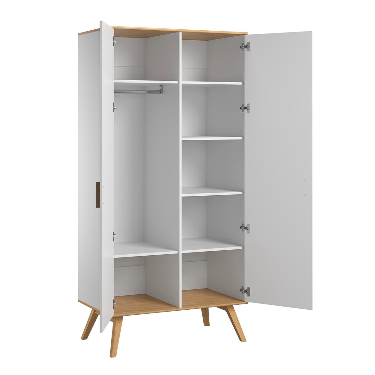 SCHRANKNAUTIS weiß - Weiß, Holzwerkstoff (100/207.5/58cm) - Petits-meubles