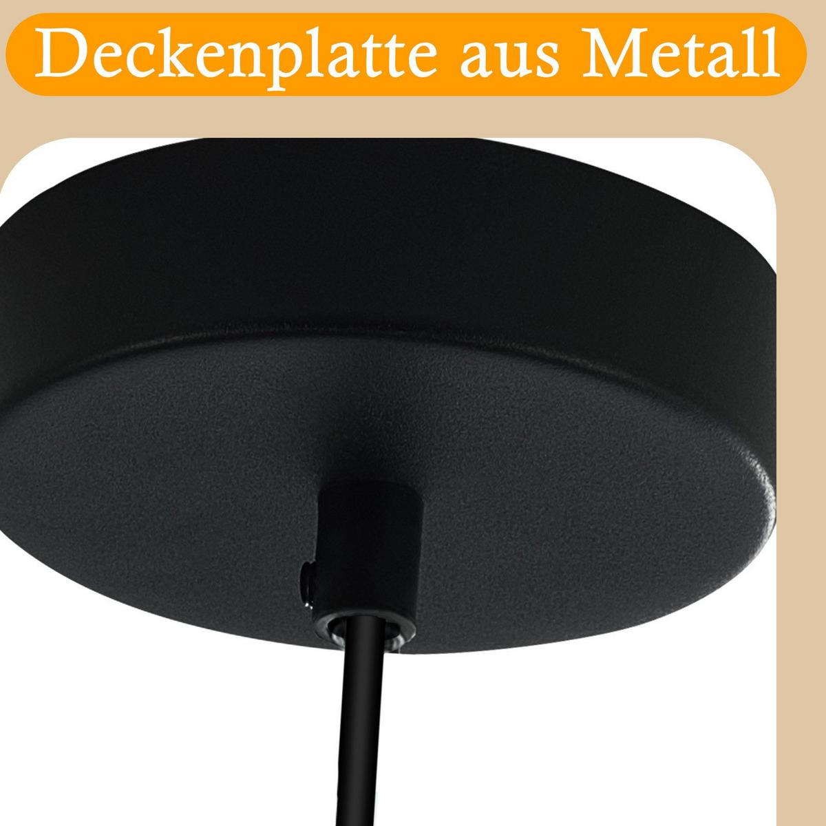PENDELLEUCHTE Marmon 8/8/146.5 cm - Schwarz, Metall (8/8/146.5cm) - Nettlife