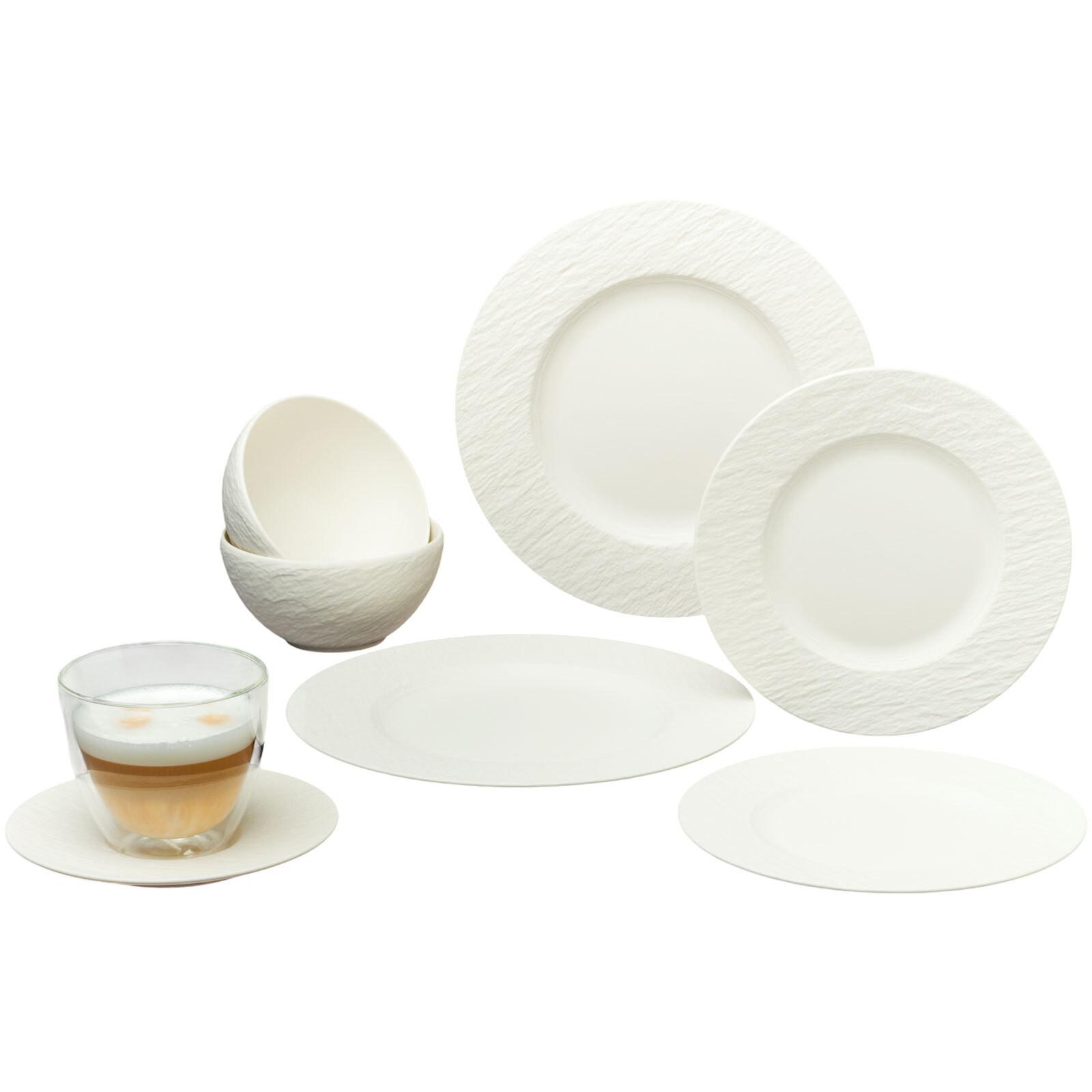 STARTER-SET Manufacture Rock weiß 10-tlg. - Weiß, Keramik (2/2/2cm) - Villeroy & Boch