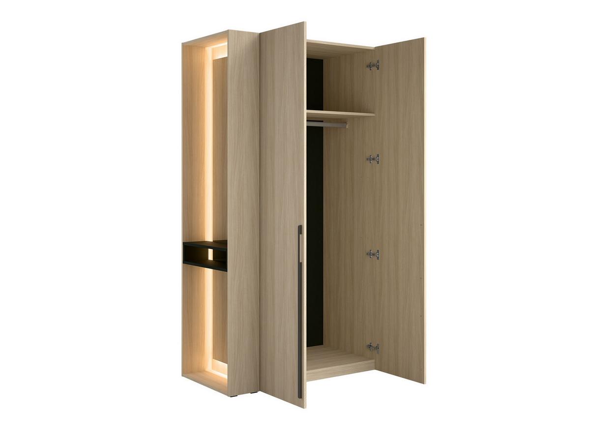 DREHTÜRENSCHRANK FERYN 110,9/207,5/58cm 2-türig mit Spiegel Sonoma Eiche - Sonoma Eiche, Holzwerkstoff (110.9/207.5/58cm) - MASSENO