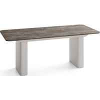 ESSTISCH Riven rechteckig ausziehbar verlängerbar mit Butterfly-Auszug, Beton Dunkelgrau 180-276/90/76 cm - Kaschmir/Dunkelgrau, Holzwerkstoff/Metall (90/276/76cm) - WFL GROUP