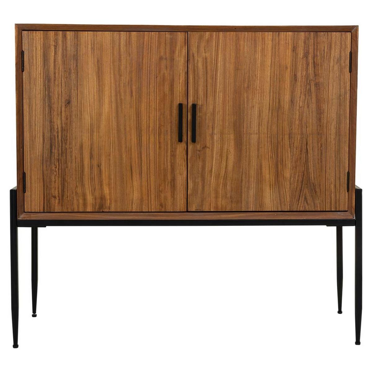 ANRICHTE aus Holz und Metall 110x40x99 cm - Braun, Metall (110/99/40cm) - Wanderlust