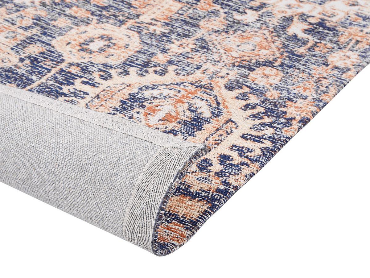 KURZFLOR-TEPPICH BAUMWOLLE Kurin 200/140 cm - Blau, Textil (140/200cm) - Beliani