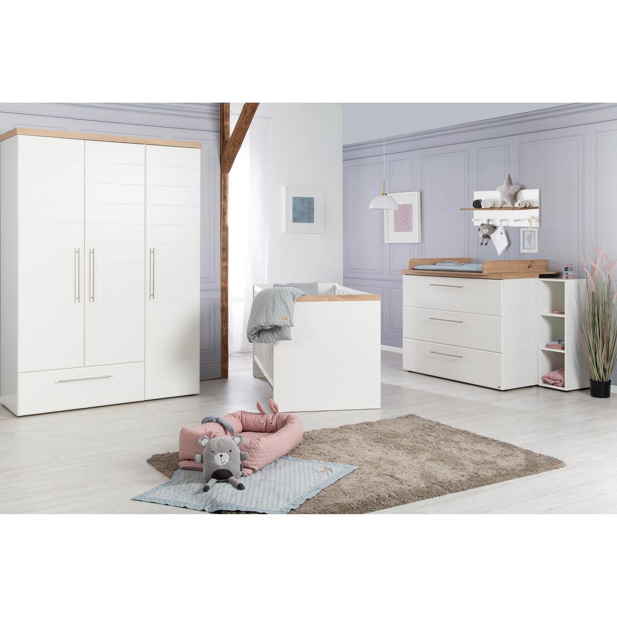 BABYBETT Nele 70 x 140 cm - Weiß, Holzwerkstoff (70/140cm) - Roba