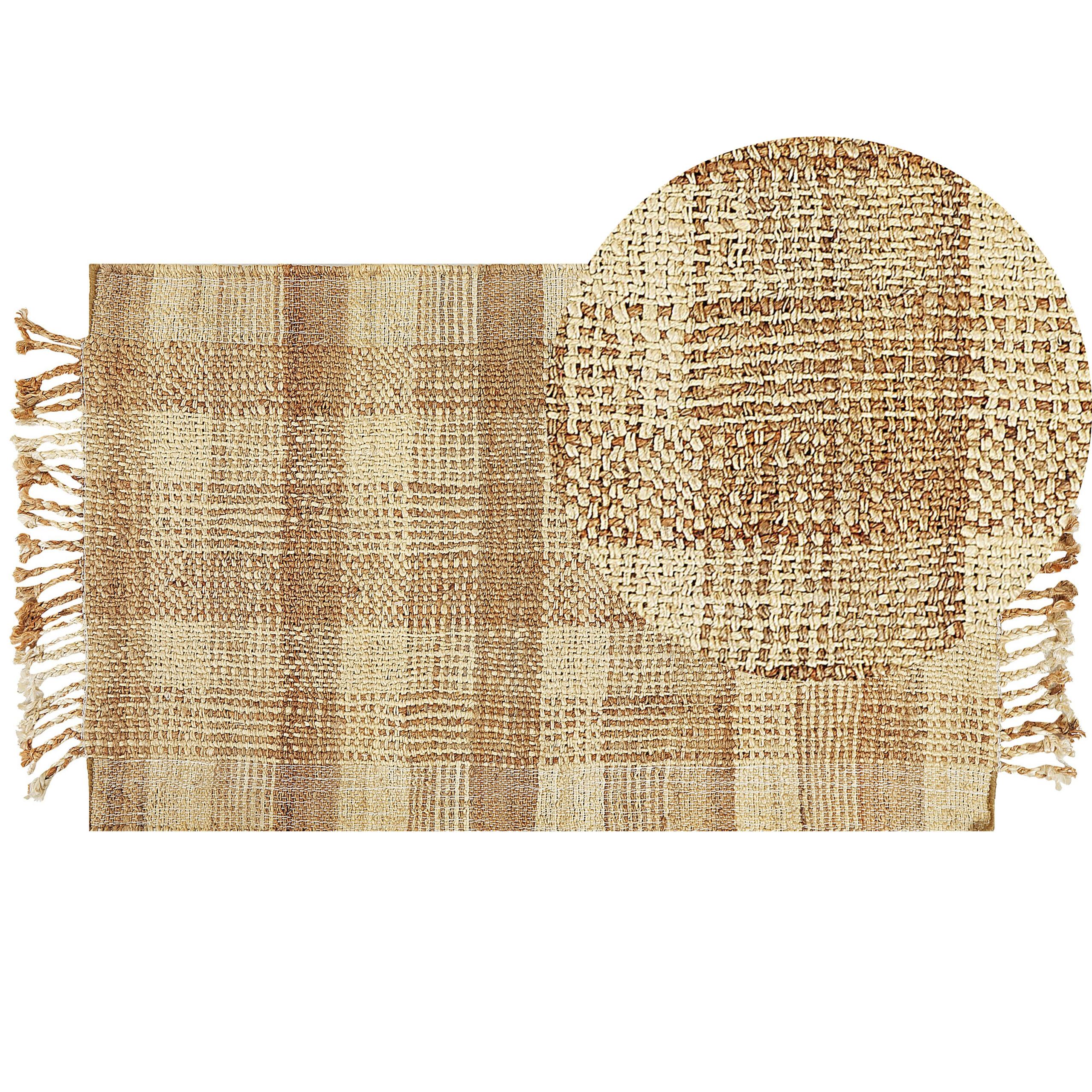 TEPPICH geflochten Berissa 150/80 cm - Beige, Naturmaterialien (80/150cm) - Beliani