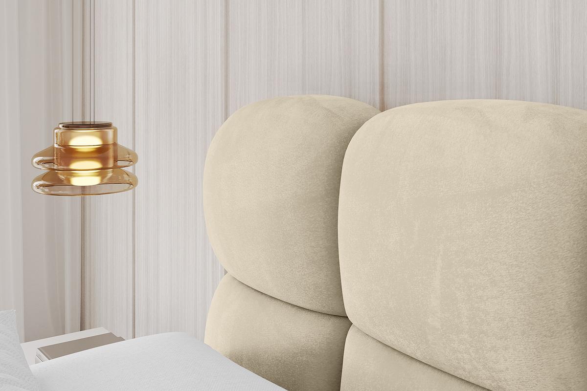 POLSTERBETT mit Bettkasten und Lattenrost, Bett mit Matratze H3/H4 - NOMA 180x200 Beige - Ecru, Holzwerkstoff/Textil (180/200cm) - ALTDECOR