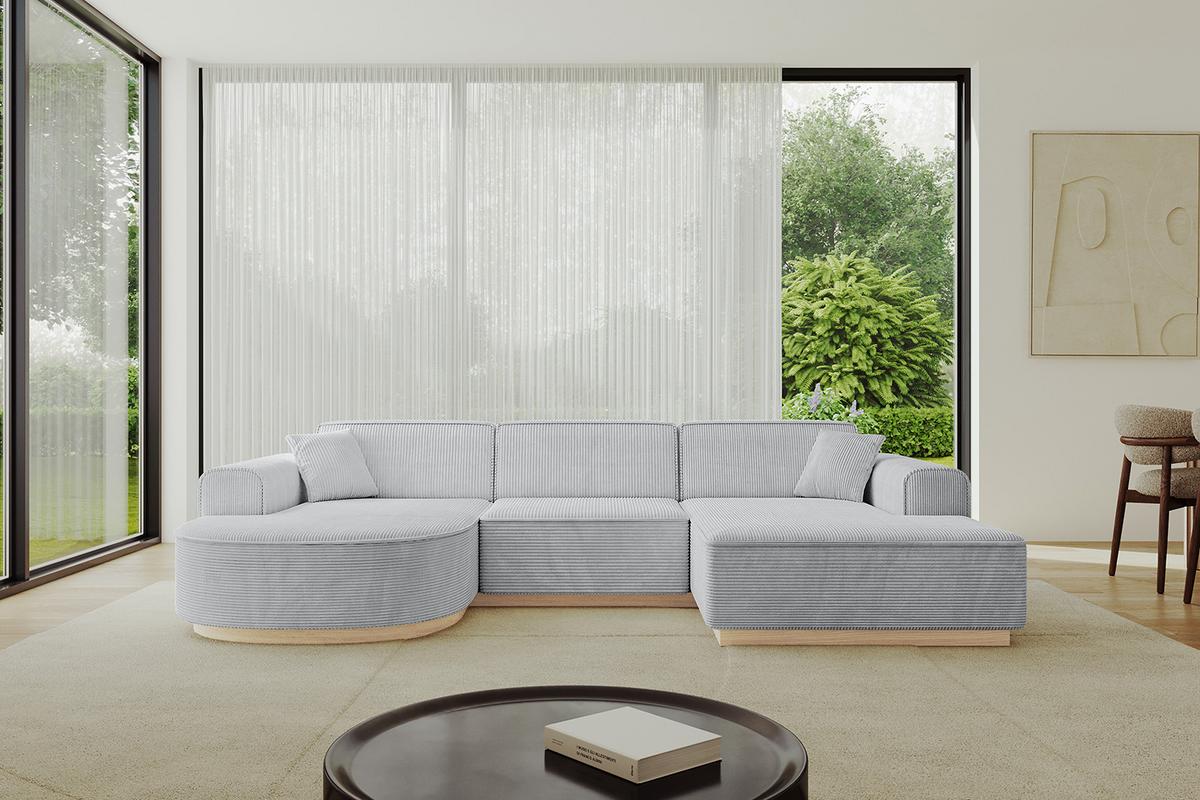 WOHNLANDSCHAFT ARRIO-U1 303x171x83 cm Grau - Grau, Holzwerkstoff/Textil (303/83/171cm) - ALTDECOR