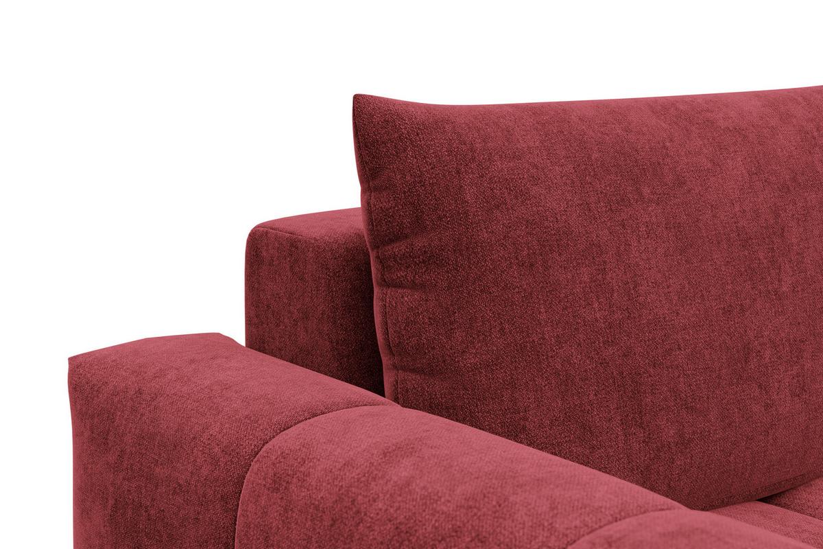 SOFA VERONA 3-Sitzer, Dunkelrot - Schwarz/Dunkelrot, Holz/Textil (224/83/110cm) - Courtois Laville