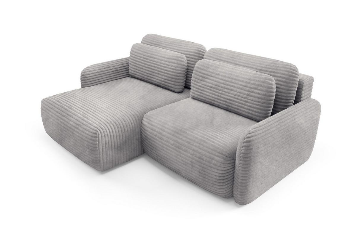ECKSOFA Simone Mit Schlaffunktion - Grau, Holzwerkstoff/Textil (240/165cm) - Fun Möbel