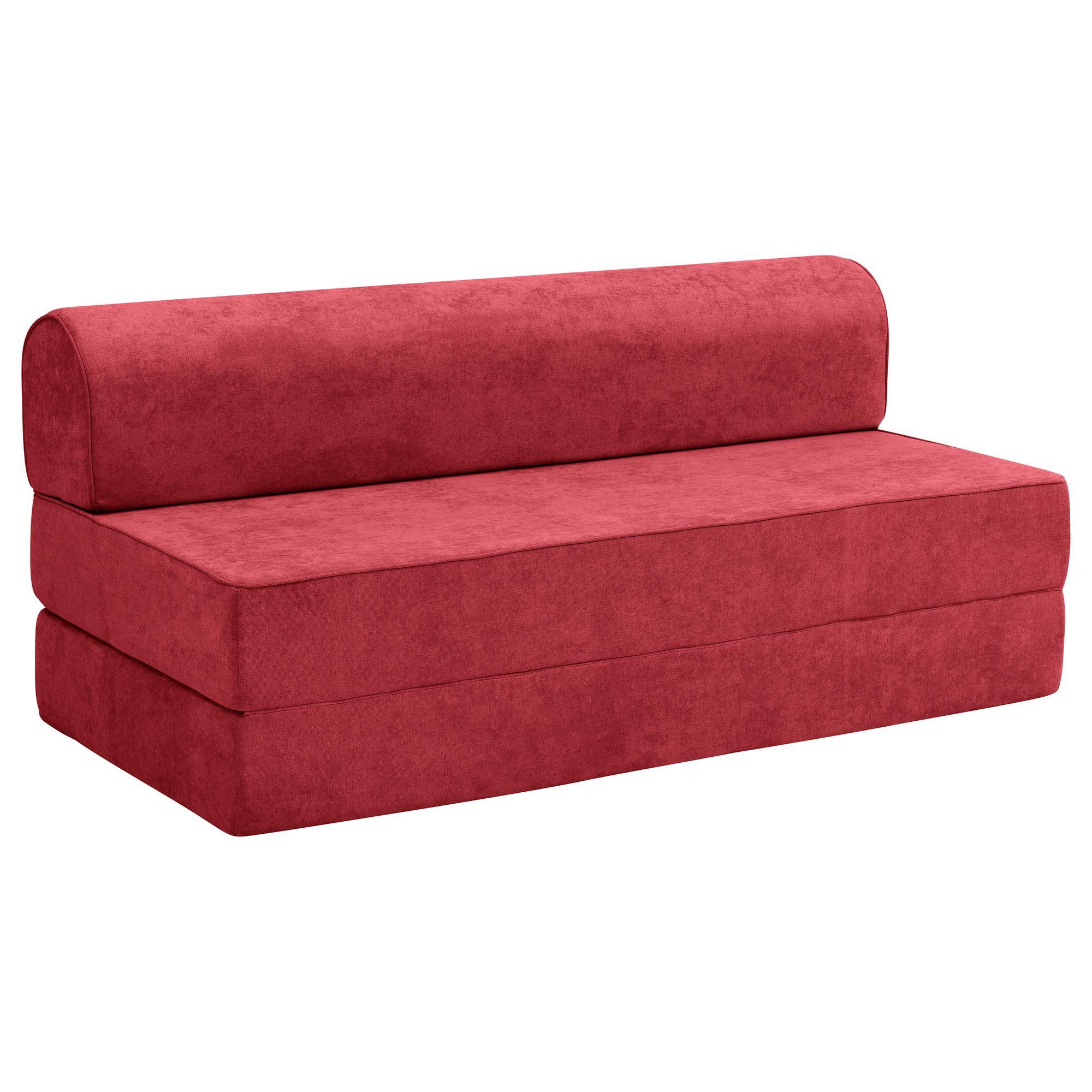FALTSOFA Katusha Flachgewebe rot - Rot, Kunststoff (80/71/160cm) - 58aufmkessel