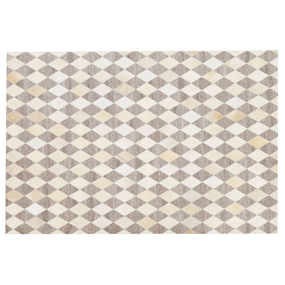PATCHWORK-TEPPICH Seslice 200/140 cm - Beige, Fell (140/200cm) - Beliani