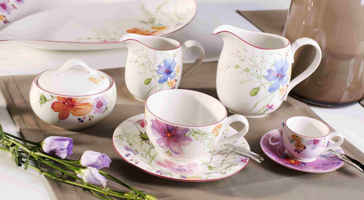 ESPRESSOTASSE MIT UNTERTASSE Mariefleur Basic bunt 80 ml - Multicolor, Keramik (2/2/2cm) - Villeroy & Boch