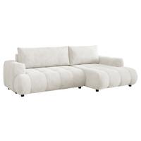 ECKSOFA Haiti, Seite: Rechts 2R+LC - Creme/Schwarz, Holz/Textil (276/156cm) - MIRJAN24