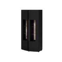 VITRINE Michelle 87 - Schwarz, Holzwerkstoff/Kunststoff (87/180/47cm) - MIRJAN24