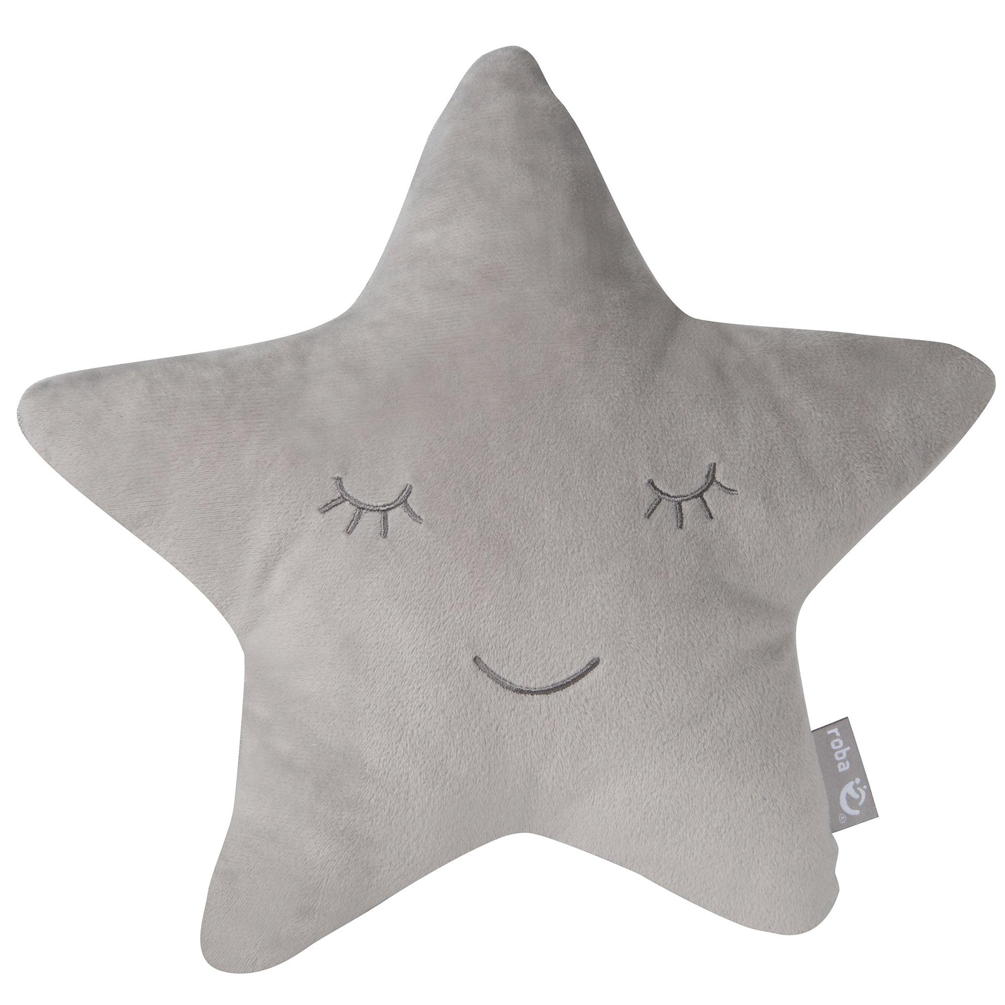 KUSCHEL- UND DEKOKISSEN Stern grau - Grau, Textil (32/8cm) - Roba