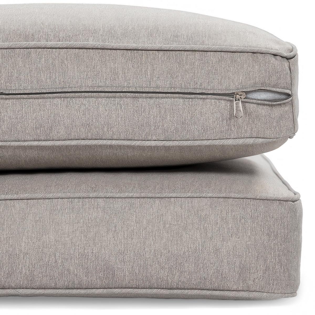GARTENSET Firenze, aus Technorattan, Ecksofa und Kaffeetisch, für 4 Personen, Dunkelgrau - Dunkelgrau/Beige, Naturmaterialien - Beautysofa