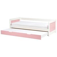 AUSZIEHBETT Kiefernholz 90/200 cm Rosa Gravelines - Pink, Holz (90/200cm) - Beliani
