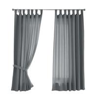 VORHANG 2ER SET POTSDAM HxB 175x140 cm Grau - Grau, Textil (140/175cm) - Gardinenbox