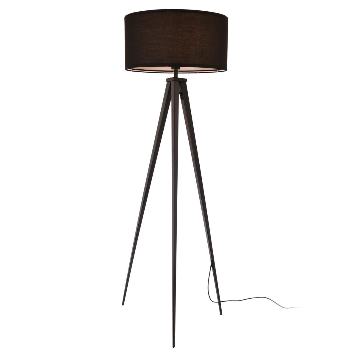 STEHLEUCHTEN Faro - Schwarz, Metall (50/50/153cm) - lux.pro
