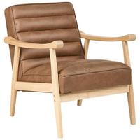 SESSEL Braun Leknes - Hellbraun/Braun, Kunststoff (62/79/74cm) - Beliani