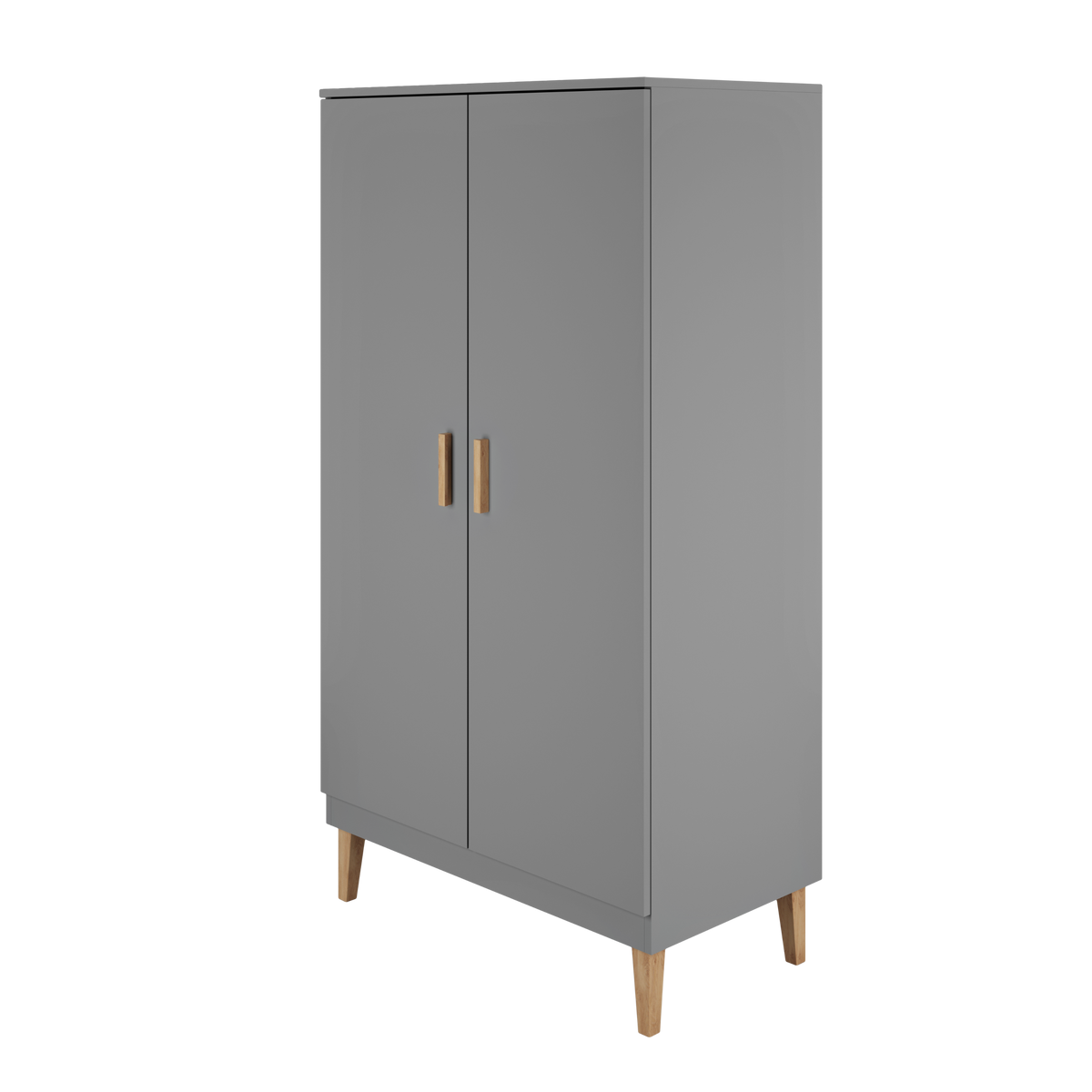 KINDERKLEIDERSCHRANK Kubi - Grau, Holzwerkstoff (55/184/100cm) - RAUMHIRSCH FURNITURE