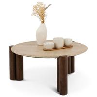 COUCHTISCH TAPTI braun/beige - Beige/Braun, Holz/Naturmaterialen (80/80/35cm) - IDIMEX