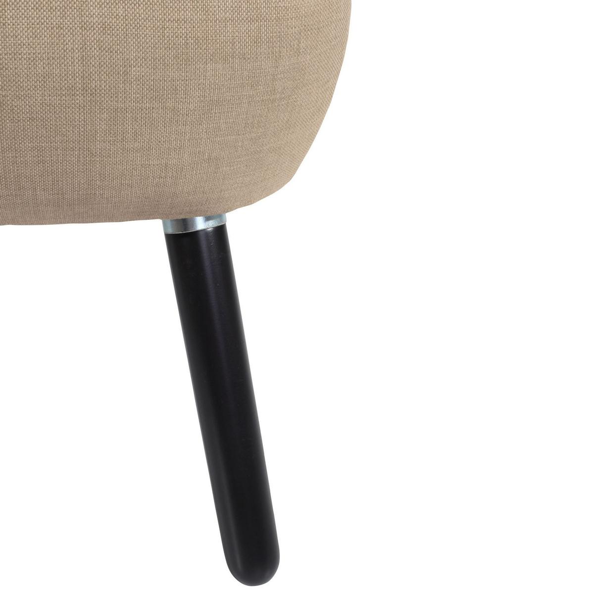 SESSEL Kassi Bezug Flachgewebe Buche schwarz / sahara - Sahara, Kunststoff (69/80/68cm) - 58aufmkessel