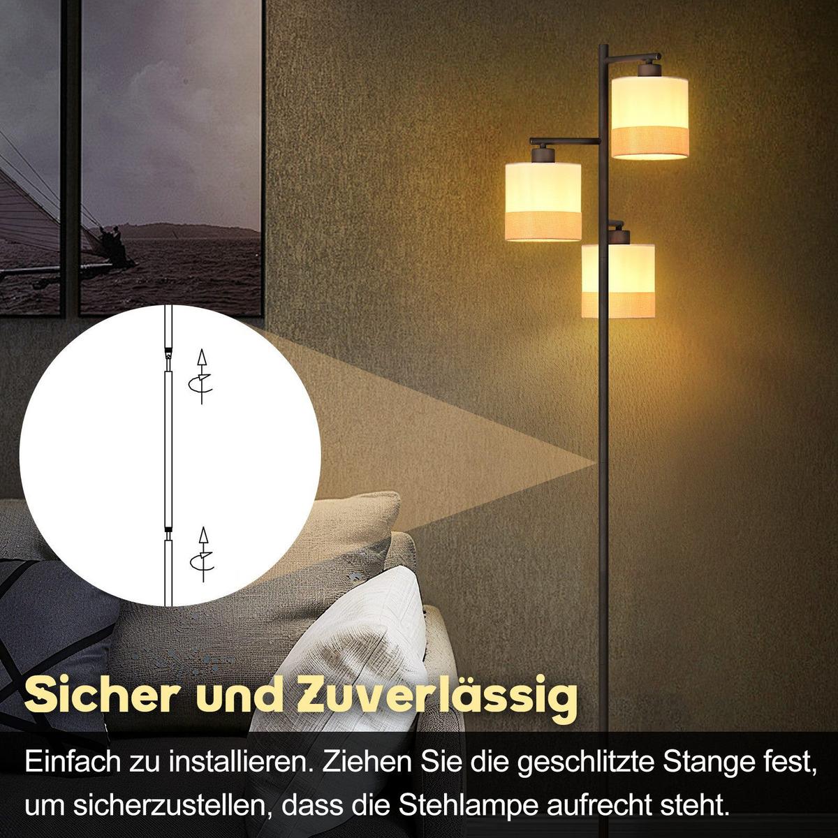 STEHLAMPE CALW Ⅲ 25/14/158 cm - Schwarz, Metall (25/14/158cm) - Nettlife