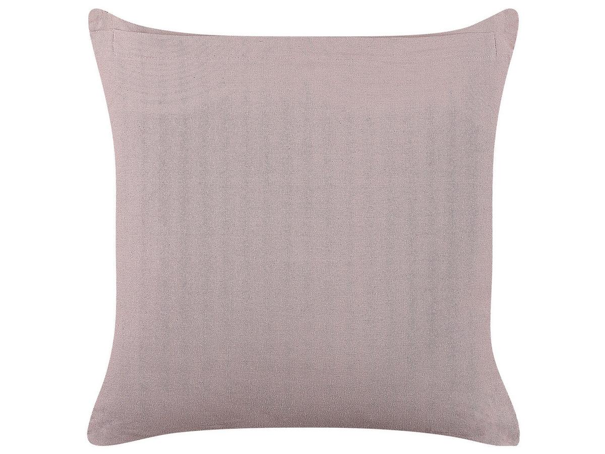 DEKOKISSEN 2er-Set Rosa 45/45 cm Silybum - Pink, Textil (45/45cm) - Beliani