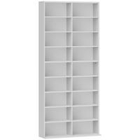 CD DVD Blueray Regal CD-Ständer mit 18 Fächern fürs Wohnzimmer Weiß - Weiß, Karton (24/175/78.5cm) - HOMCOM